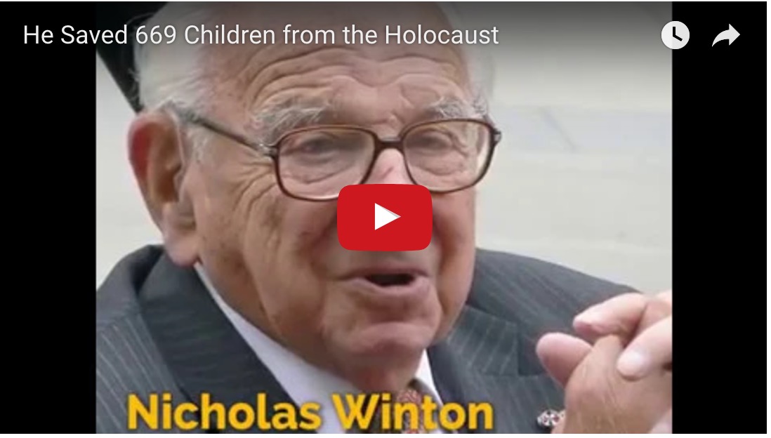 Nicholas Winton saved 669 children form the Holocaust. **Click to play** full screen